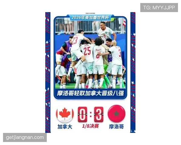 摩洛哥3-0加拿大：晋级2026世界杯八强